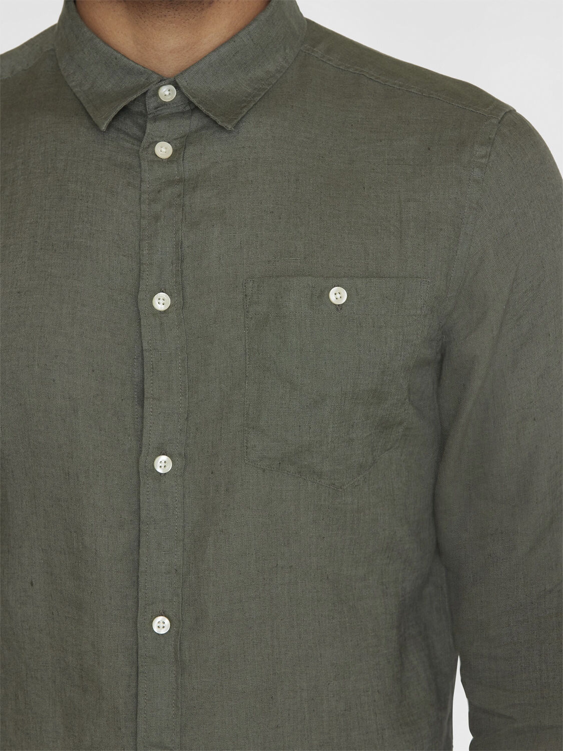 Custom fit linen shirt GOTS/Vegan