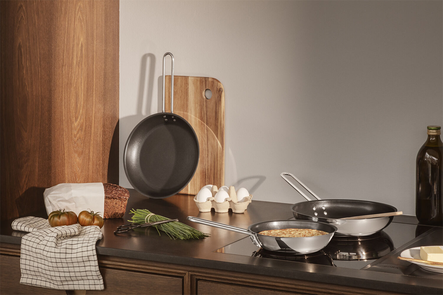 Stainless Steel Stegepande 20 cm med Slip-Let&reg; bel&aelig;gning