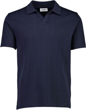 Jacquard v-neck polo S/S
