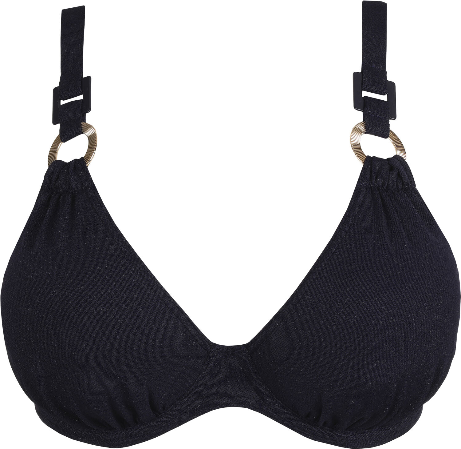 Pinner bikinitop med dyb udsk&aelig;ring og delvis vattering