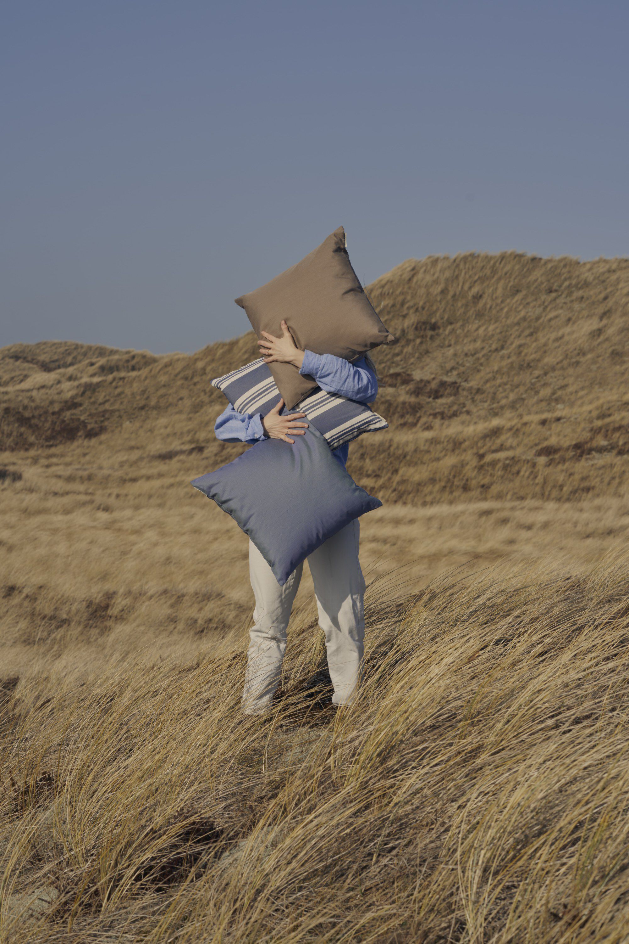 Fossflakes utomhuskudde 50x50 cm. Taupe