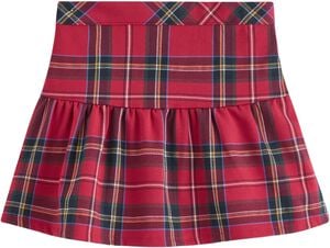 Rutig kjol med resår i midjan och d