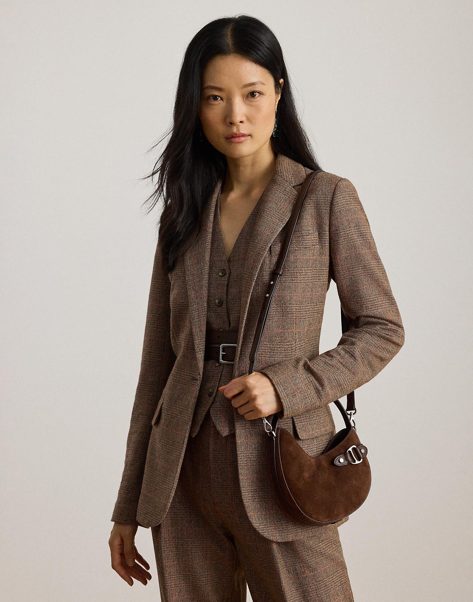 Suede Small Tasha Crossbody Bag