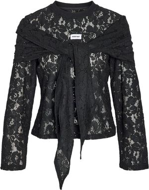 NMVENNA L/S SCARF LACE TOP