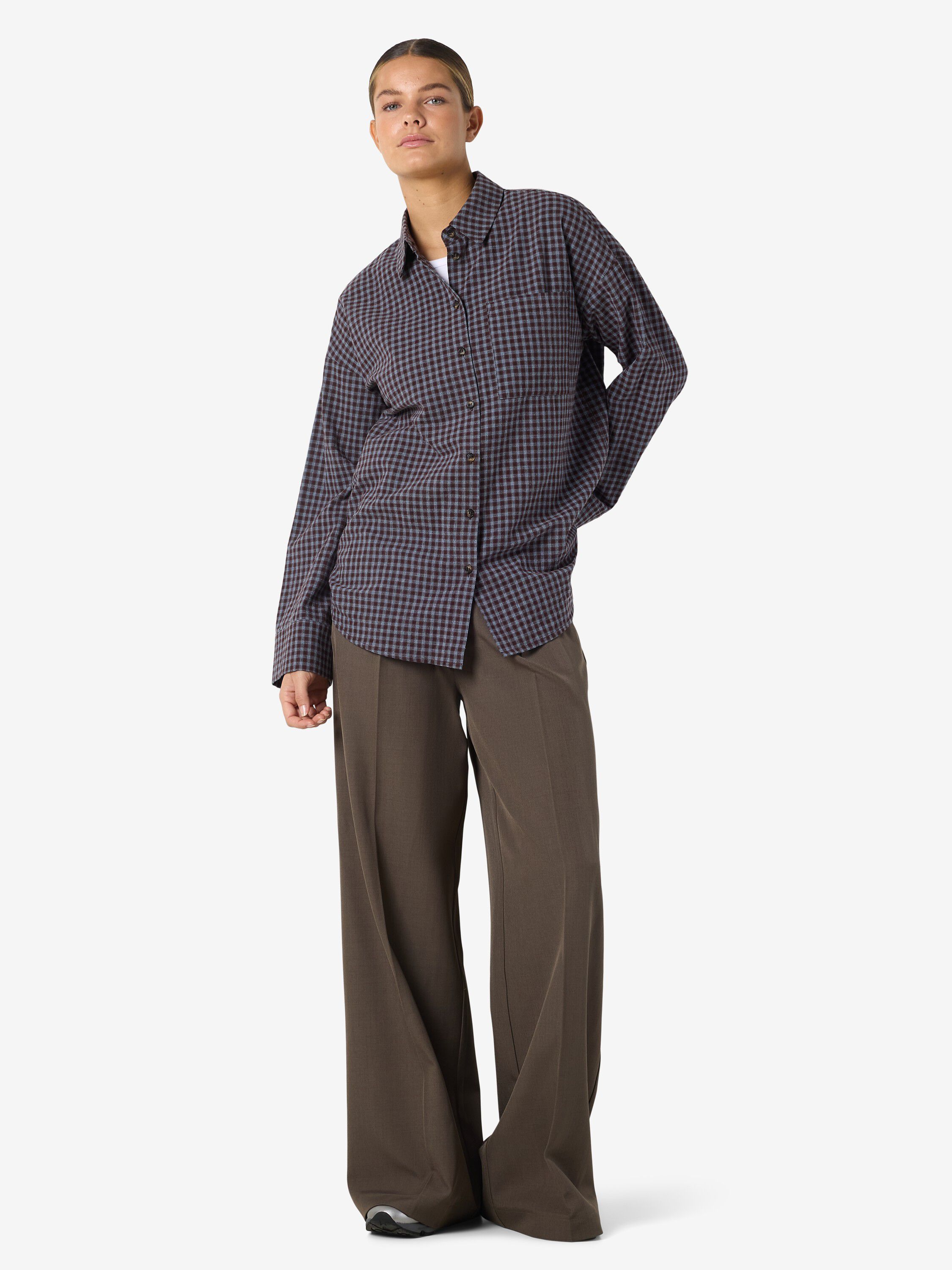 Nmhailey Zoe L/S Check Shirt /Tnt10