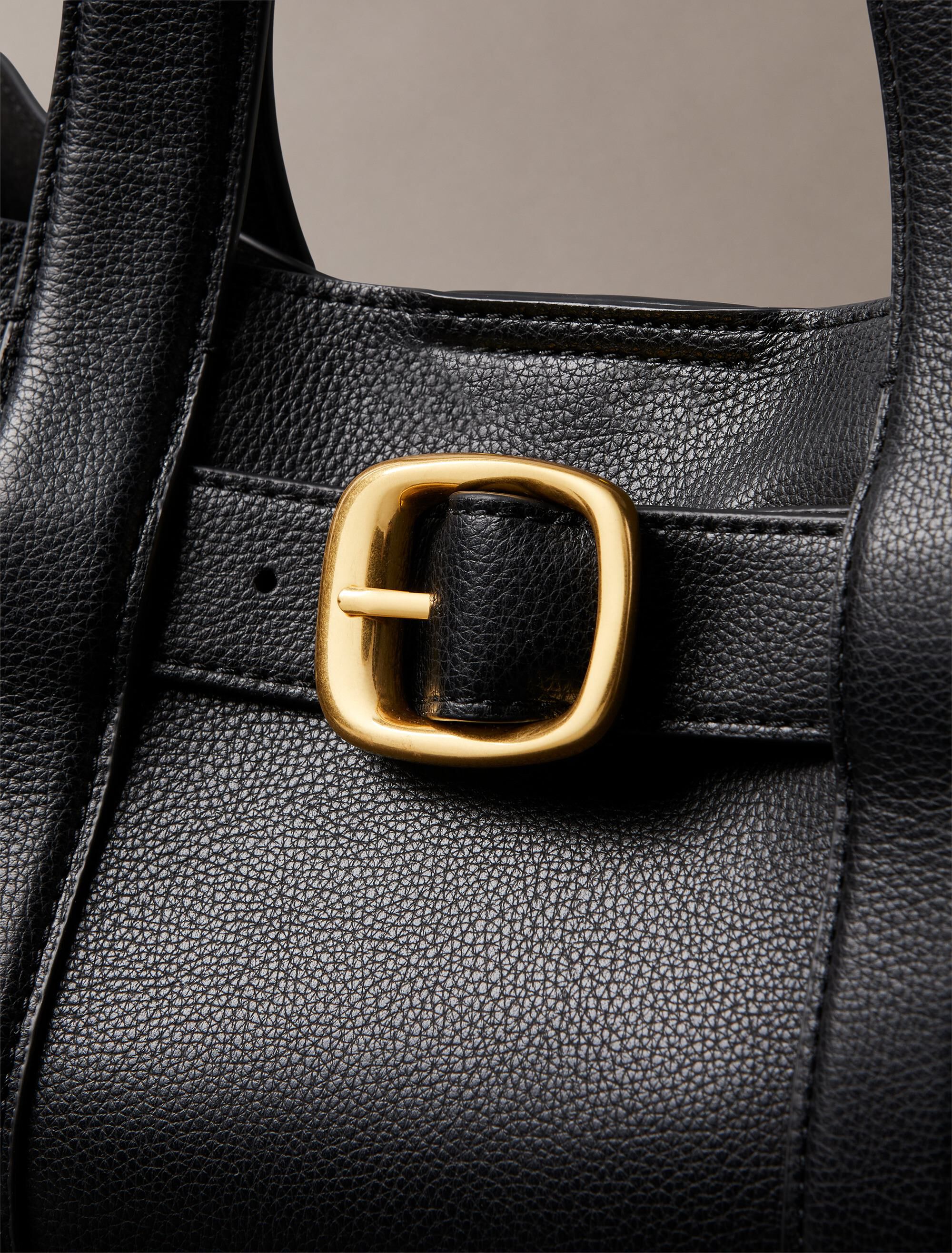 BUCKLE MINI TOTE WITH STRAP
