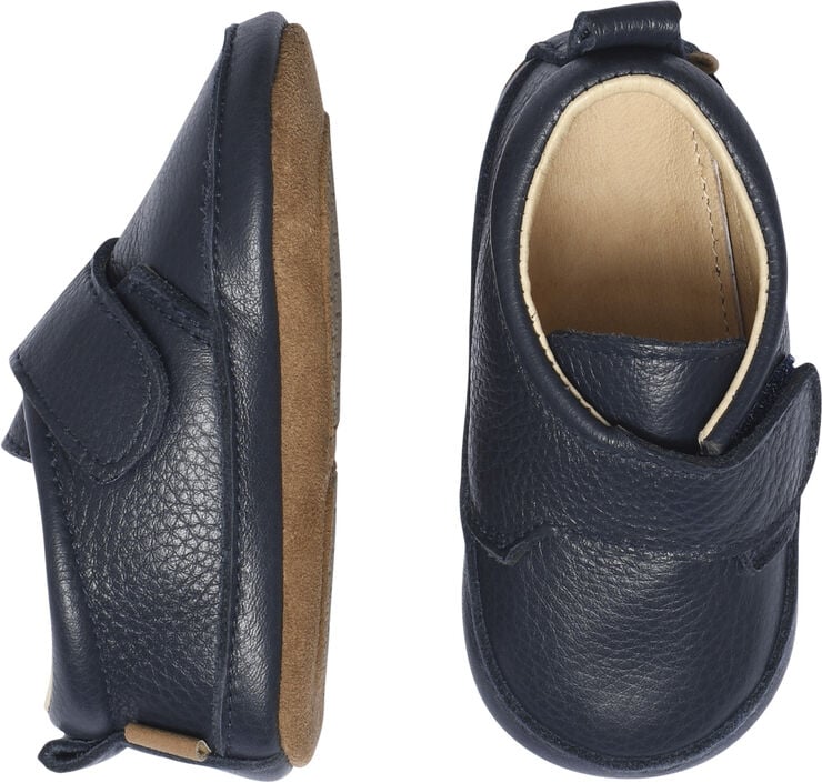 Luxury leather slippers velcro