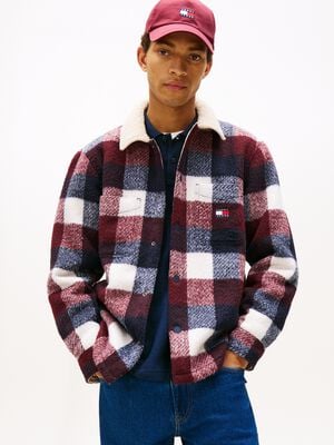TJM CHECK TEDDY OVERSHIRT EXT