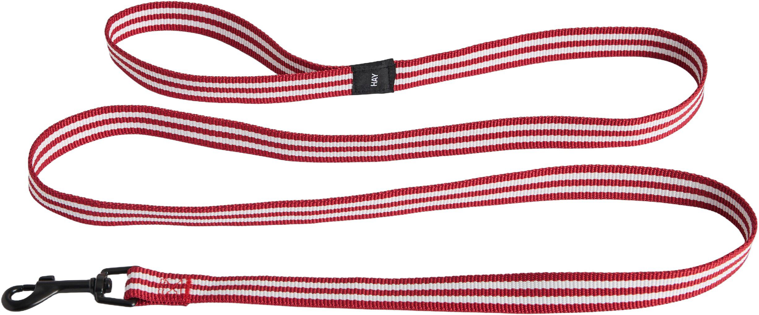 HAY Dogs Leash-Flat S/M-Red and whi