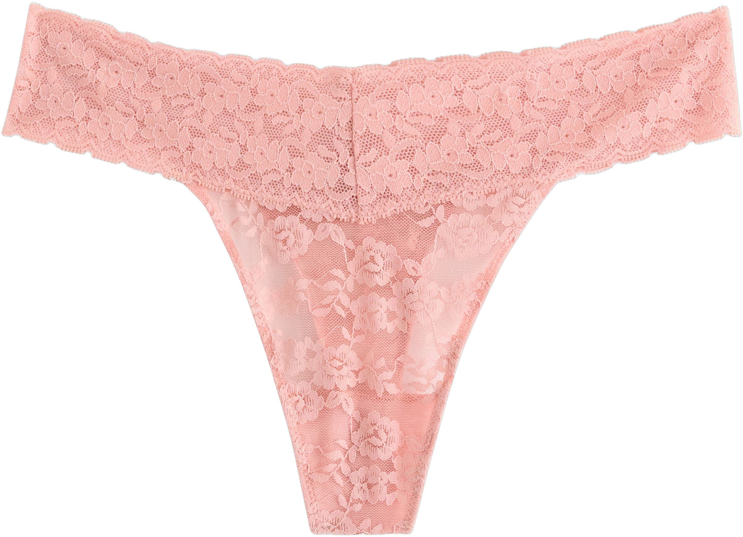 Stringtrosor i mjuk spets med l&aring;g m