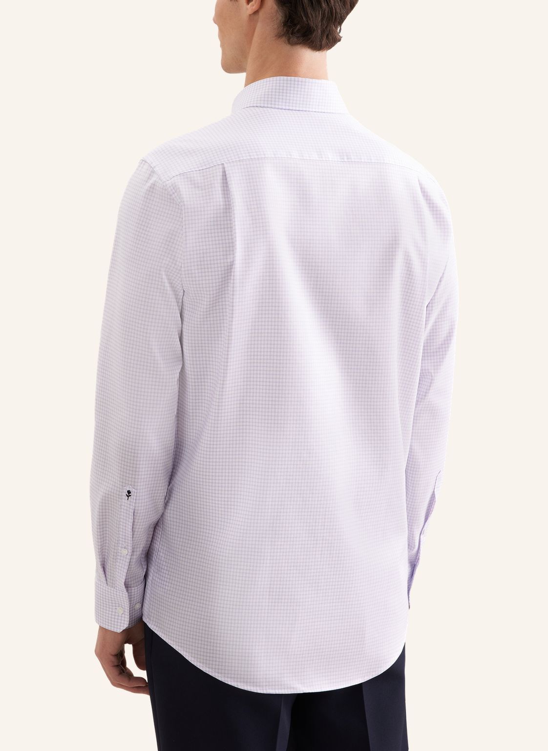 Business shirt Regular 1/1 Covered-Button-Down-Collar Check