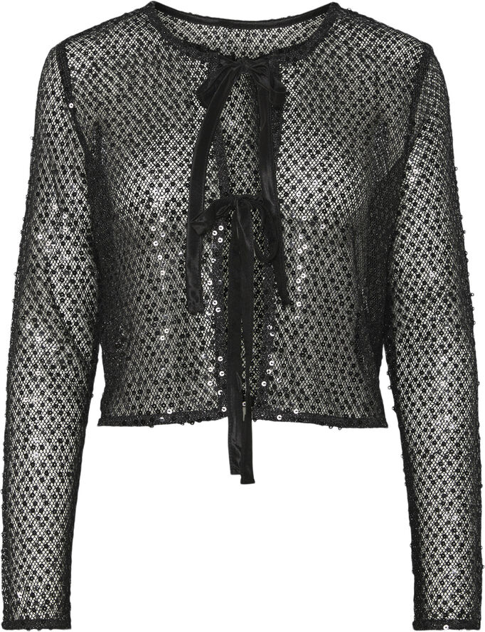 PCRISSI LS REVERSIBLE SEQUINS CARDI