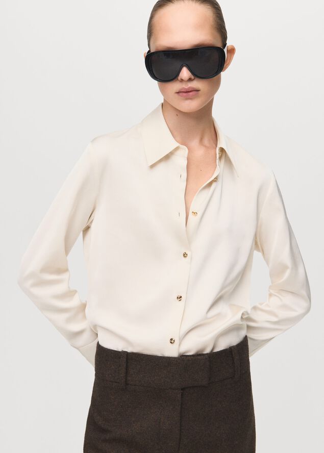 Satin finish flowy shirt
