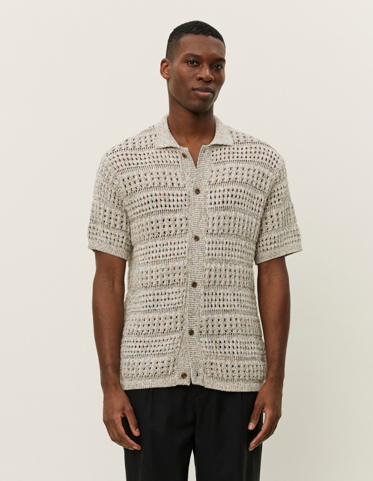 Elvin Structure Knitted SS Shirt