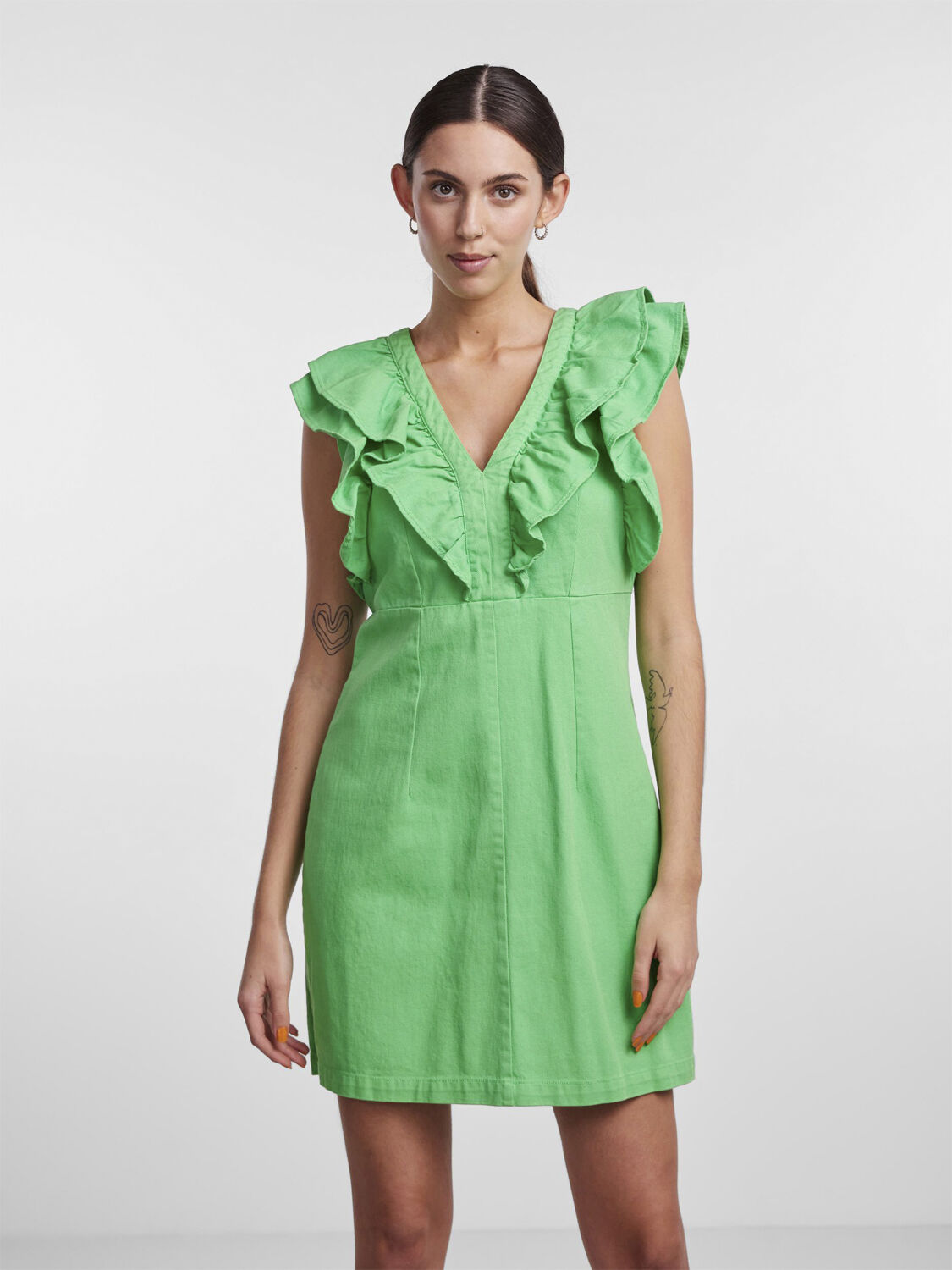 PCAMA SL RUFFLE DRESS BC