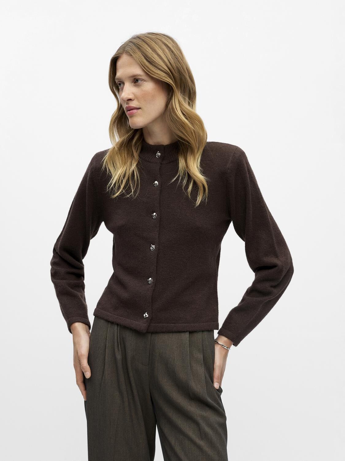 OBJZARI L/S RE KNIT CARDIGAN 142