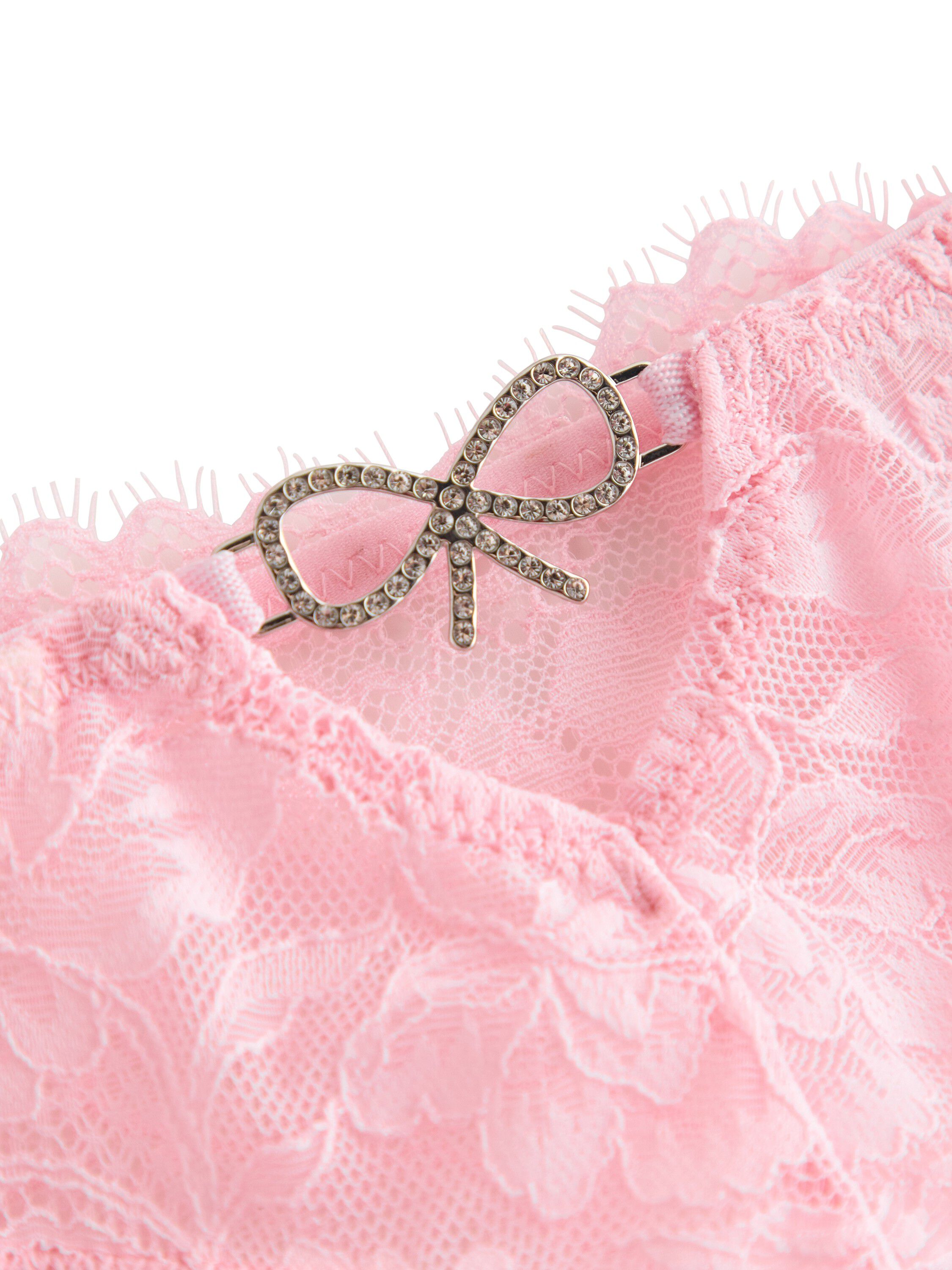 Lace thong with a regular waist.