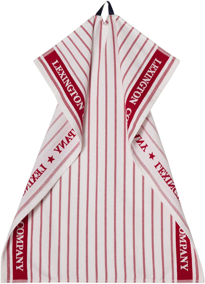 Randig k&ouml;kshandduk i ekologisk bomull