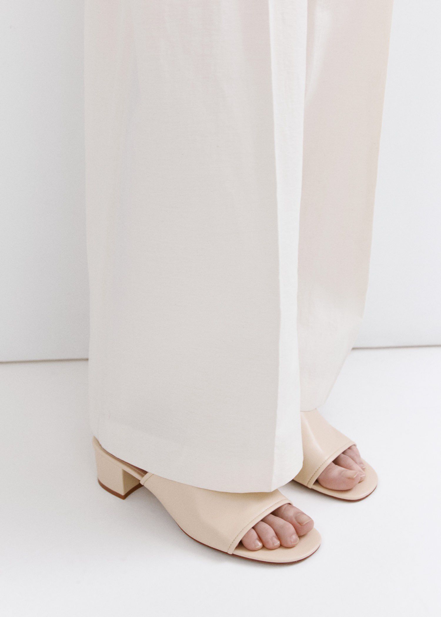 Leather block-heel sandals