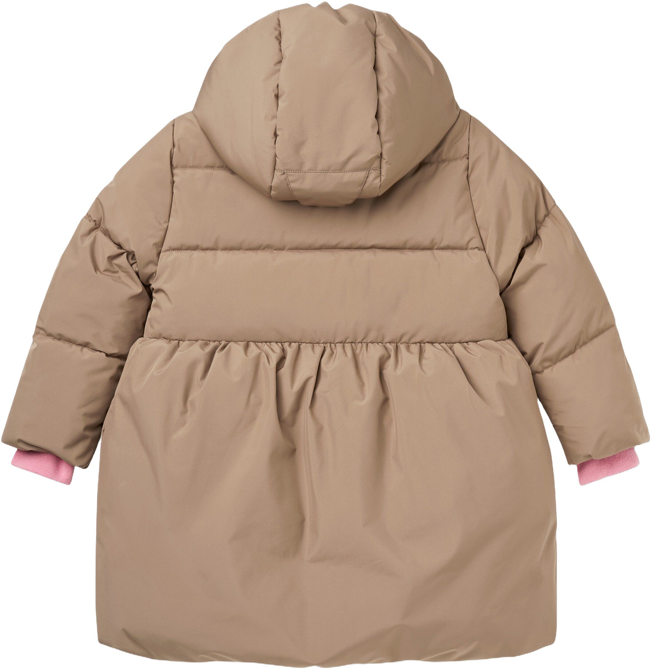 Puffer Long Frill Jacket w. Teddy Lining