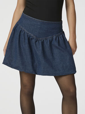 Solar Denim Balloon Skirt