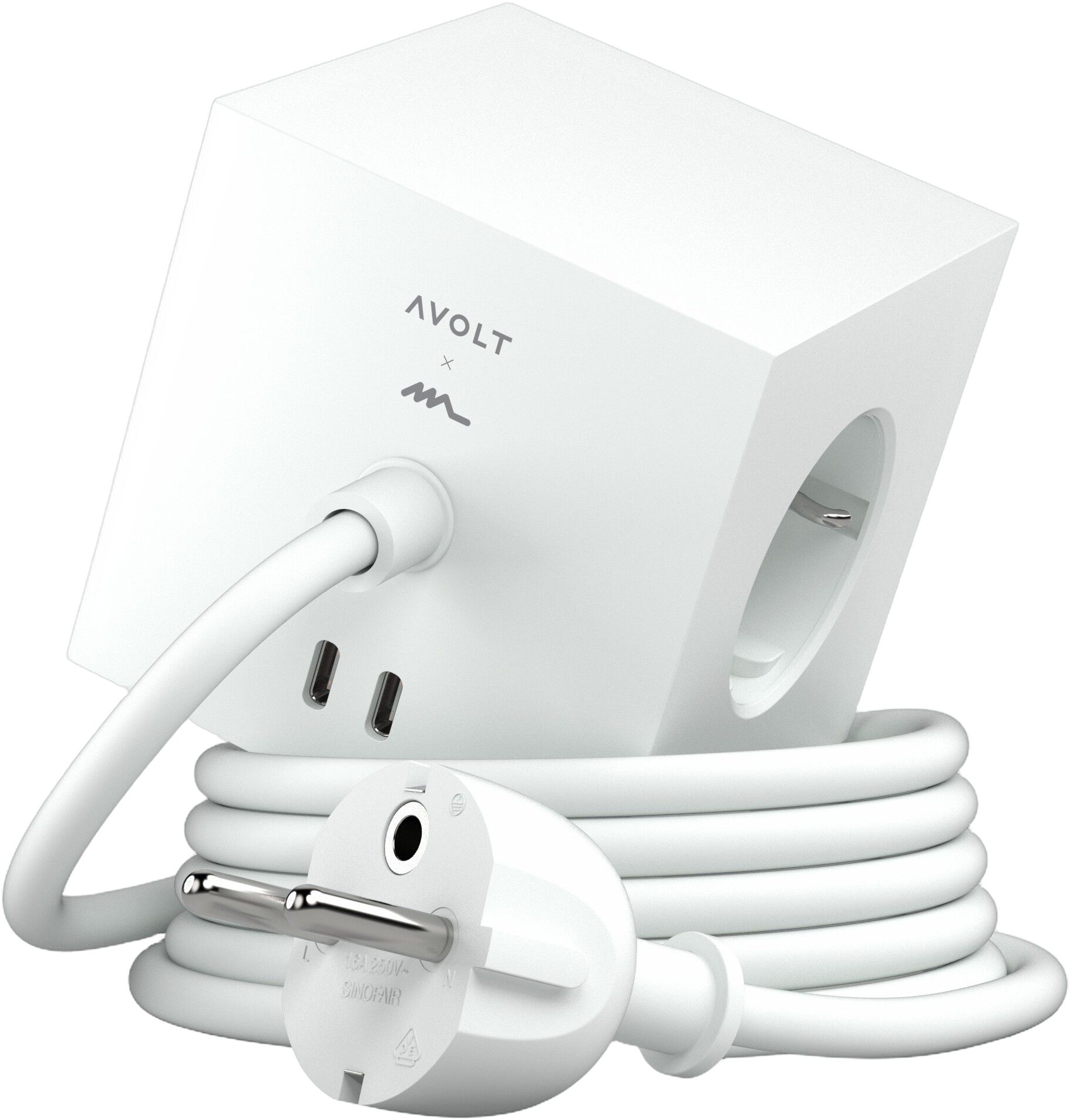 Square 1 - USB-C - 1,8m F EU - Opal White