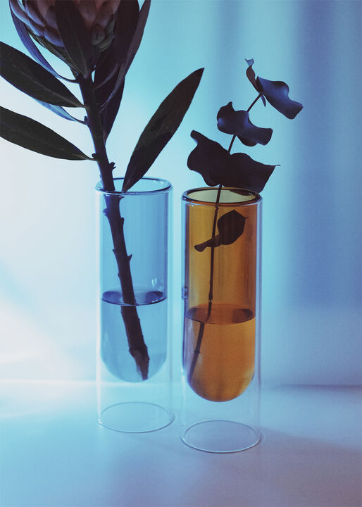 FLOWER TUBE, TALL TUBE, CYAN, 65200C