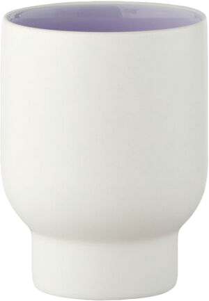 CLAYWARE, CUP, TALL, 2 PCS, IVORY/LIGHT PURPLE, 75100IP