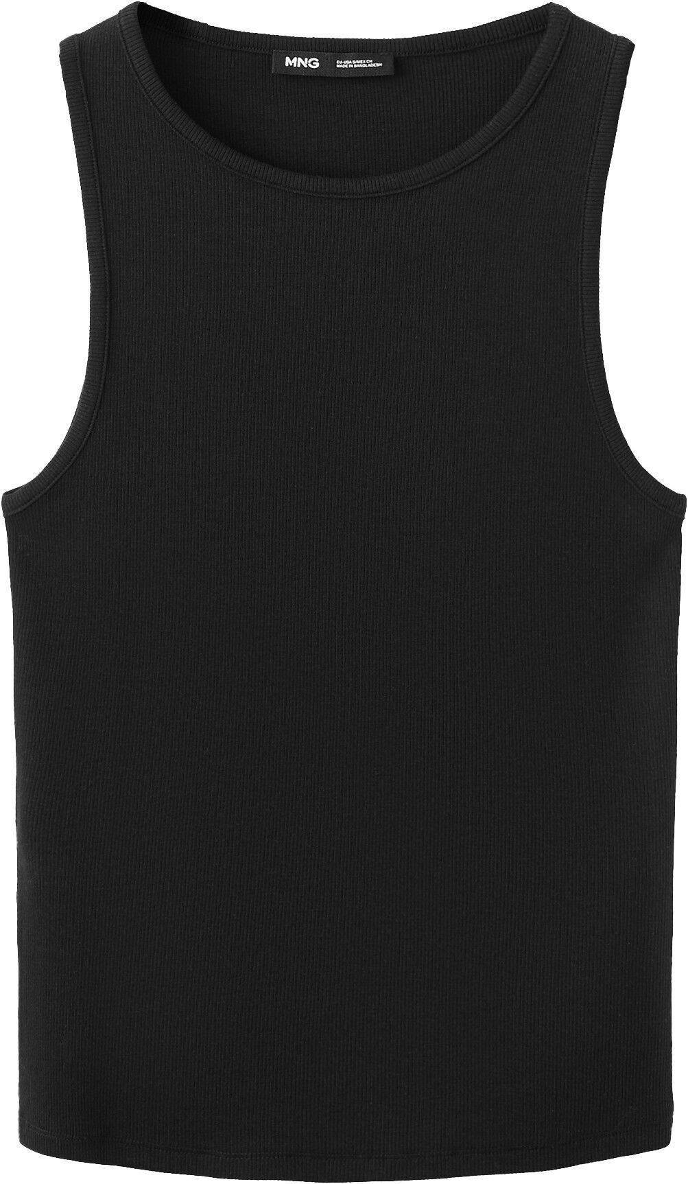 Ribbed cotton-blend top
