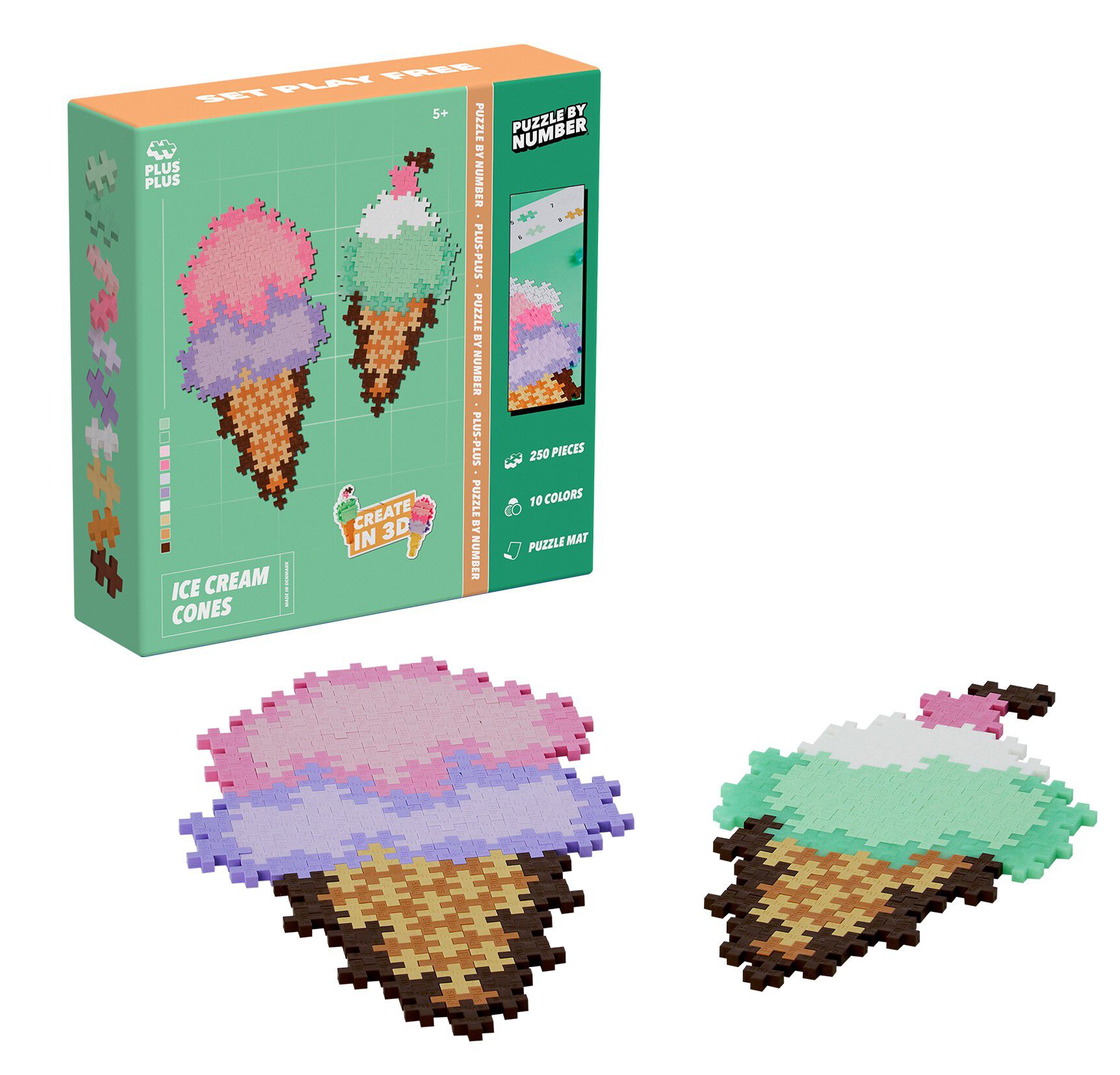 Plus-Plus Puzzle By Number Ice Creme