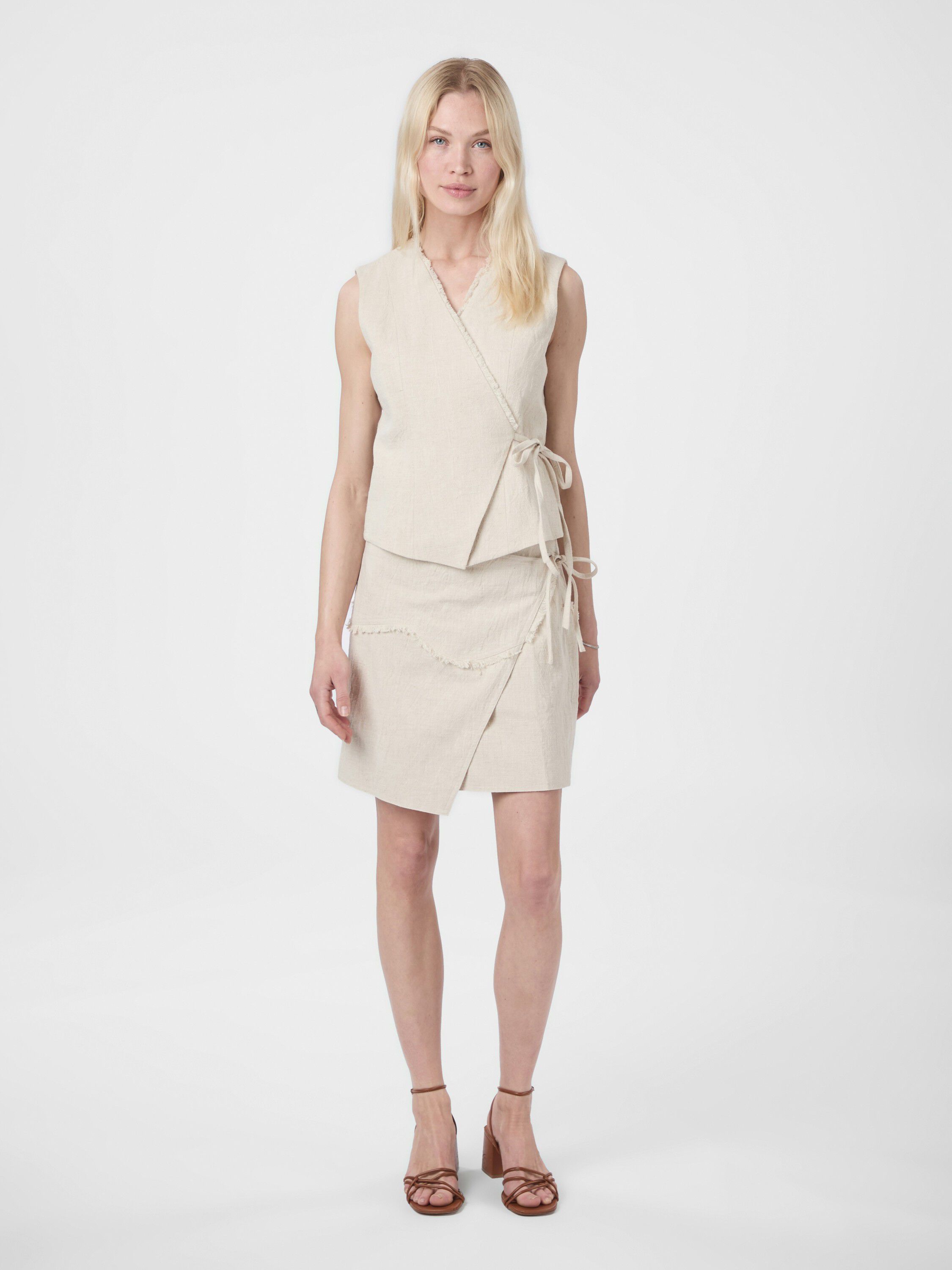 Filora Ramie Wrap Waistcoat