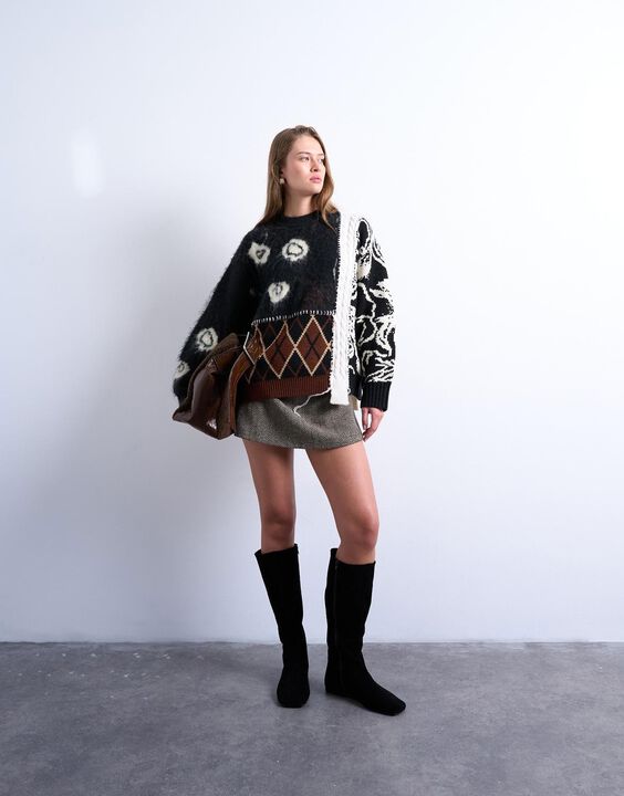 Tssasha Patchwork Pullover