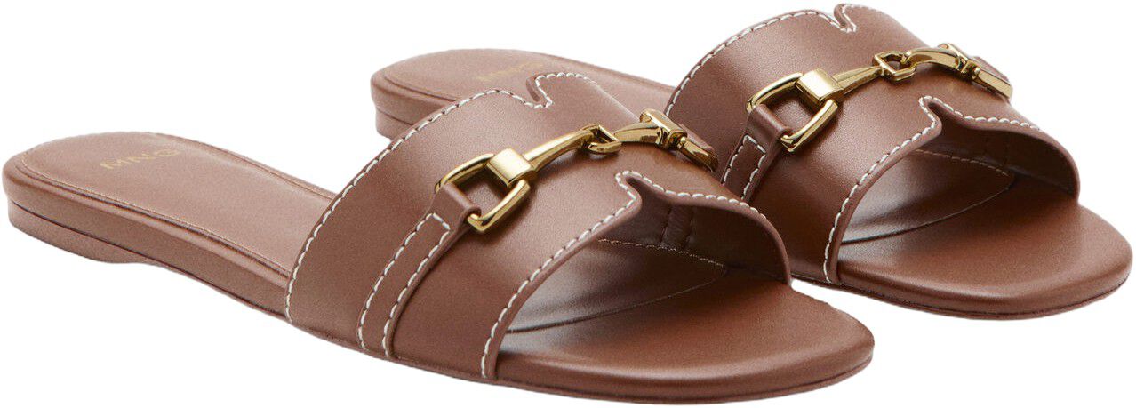 Metallic detail strap sandal