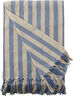 Plaid, Stribet-Lys Royal/Natur, 130x180 cm