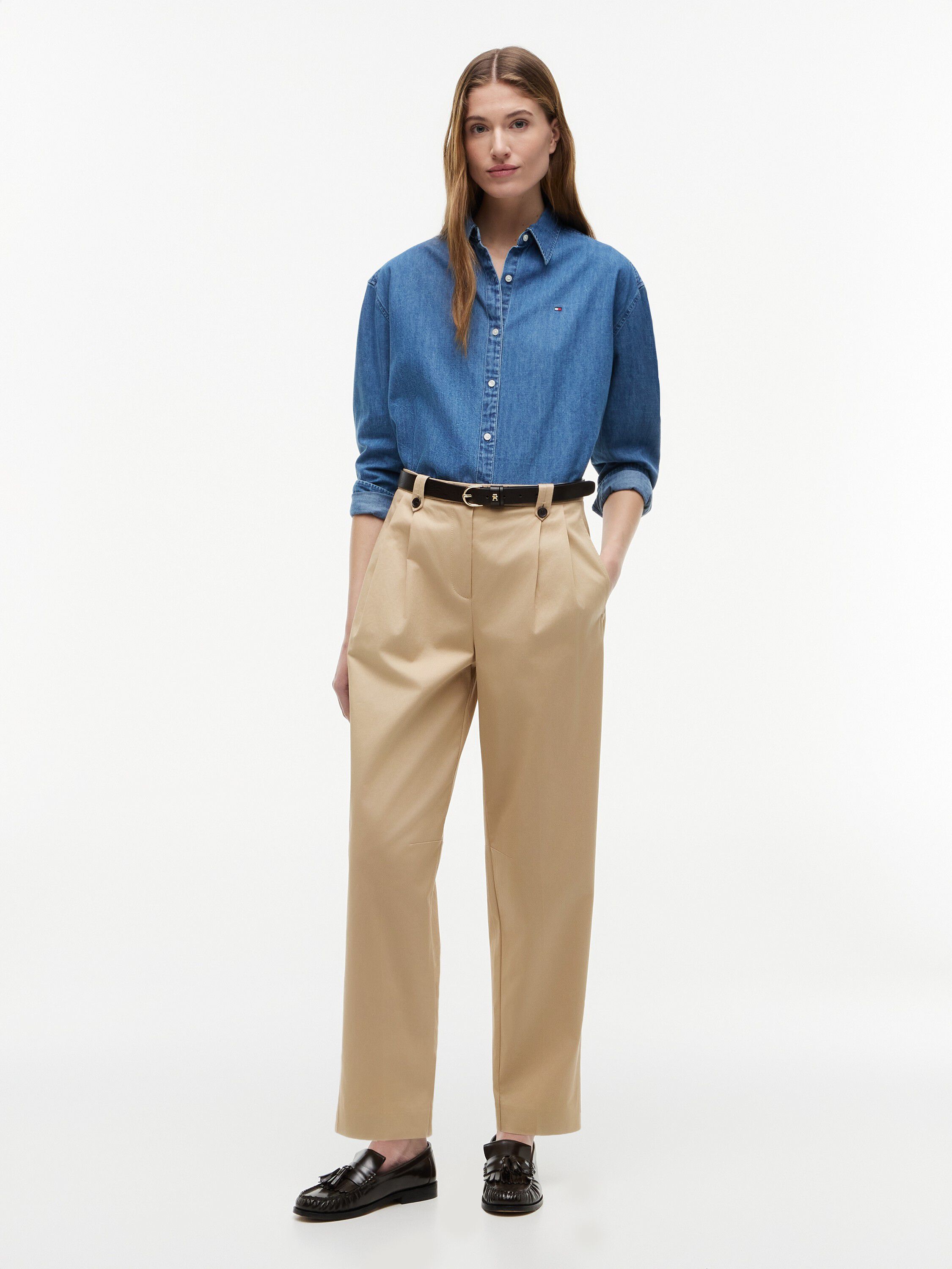 LIGHT DENIM BOXY SHIRT LS