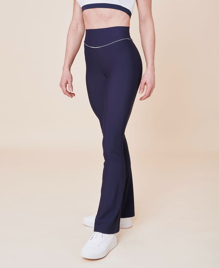 Peak high-waist flared brushed leggings - Ocean