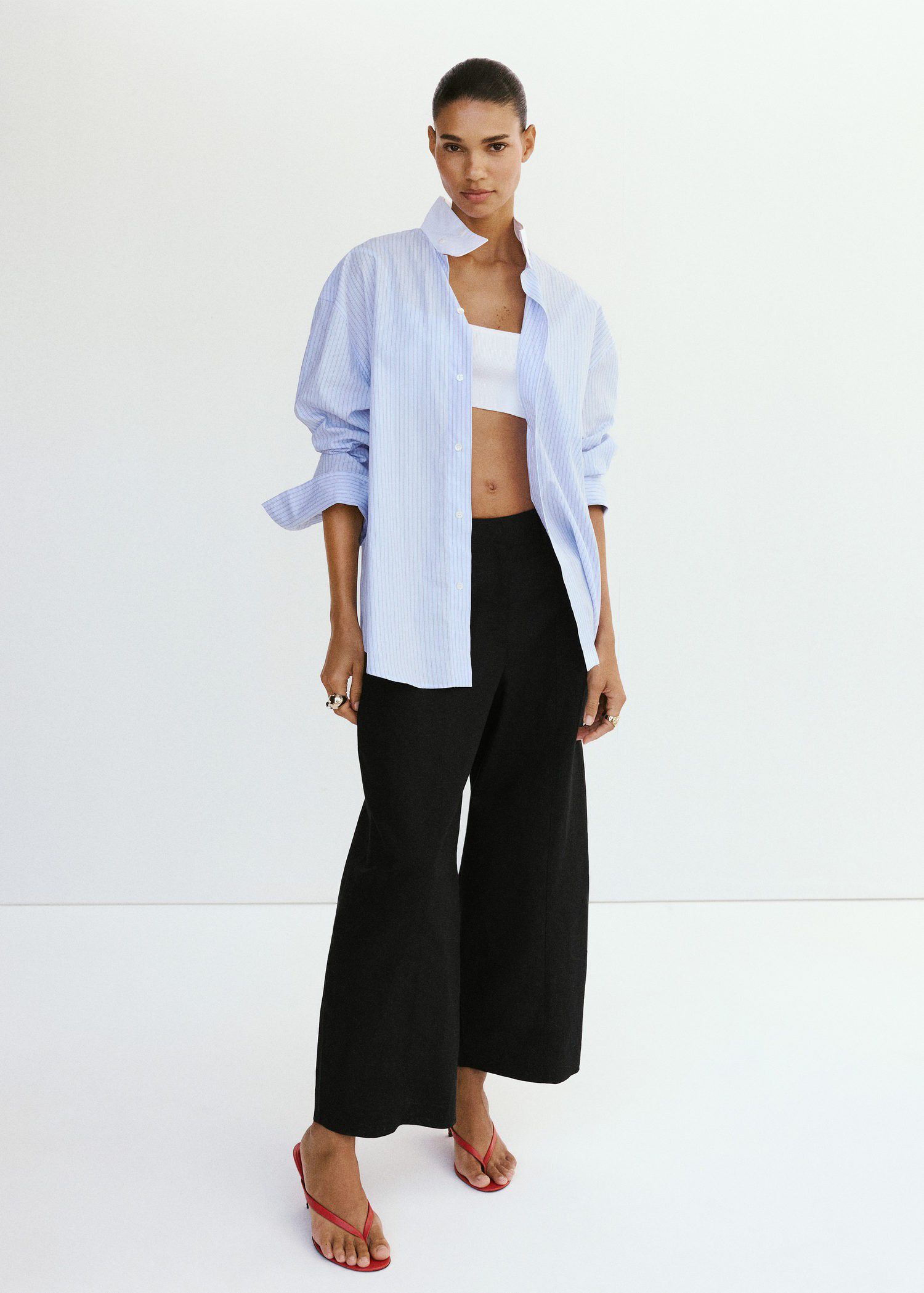 Linen balloon trousers
