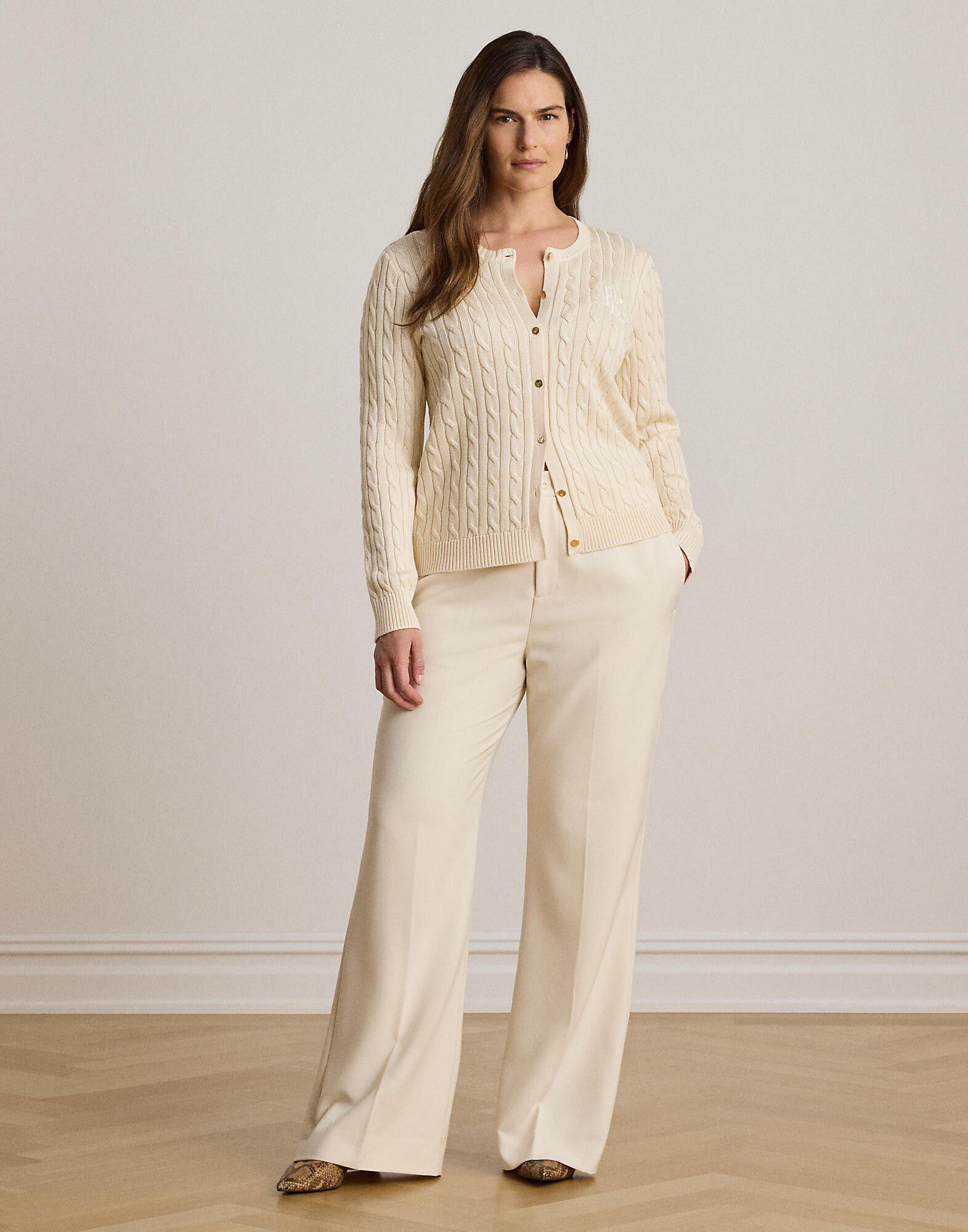 Cable-Knit Cotton-Blend Cardigan