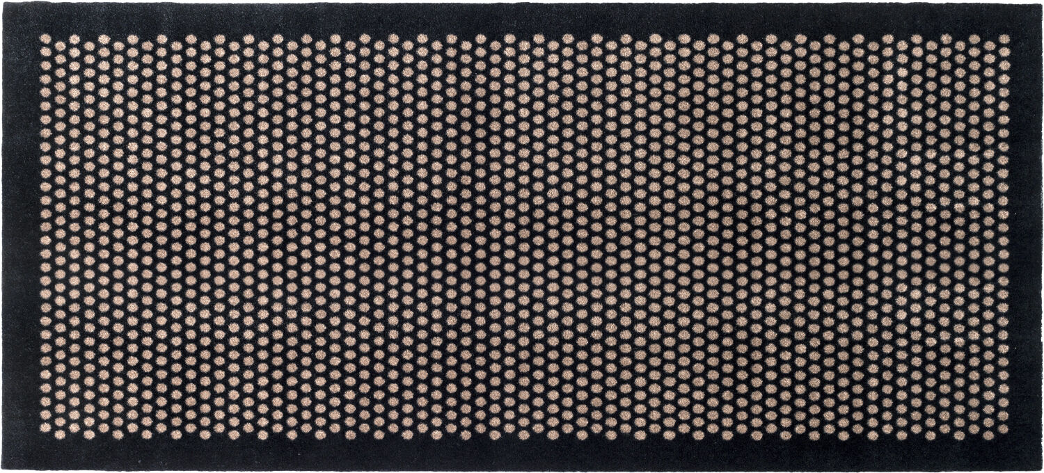 L&oslash;ber 90x200 cm, dot sort/sand