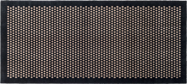 Løber 90x200 cm, dot sort/sand