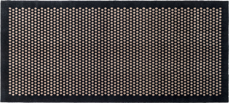 Løber 90x200 cm, dot sort/sand