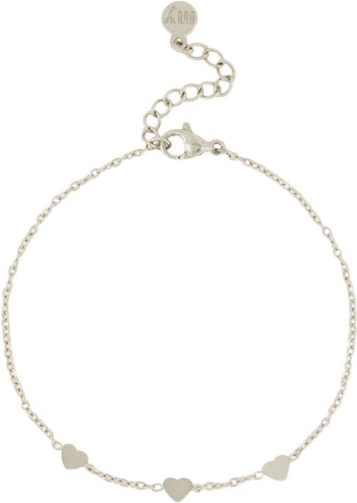 Graduation bracelet three hearts