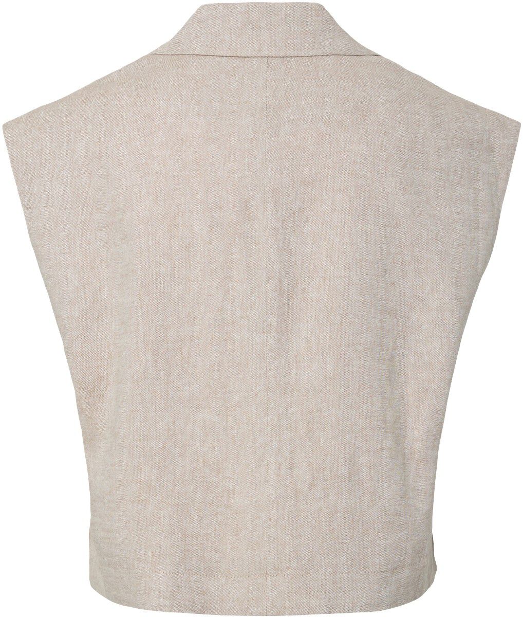 Yasusuma Short Linen Blend Waistcoat
