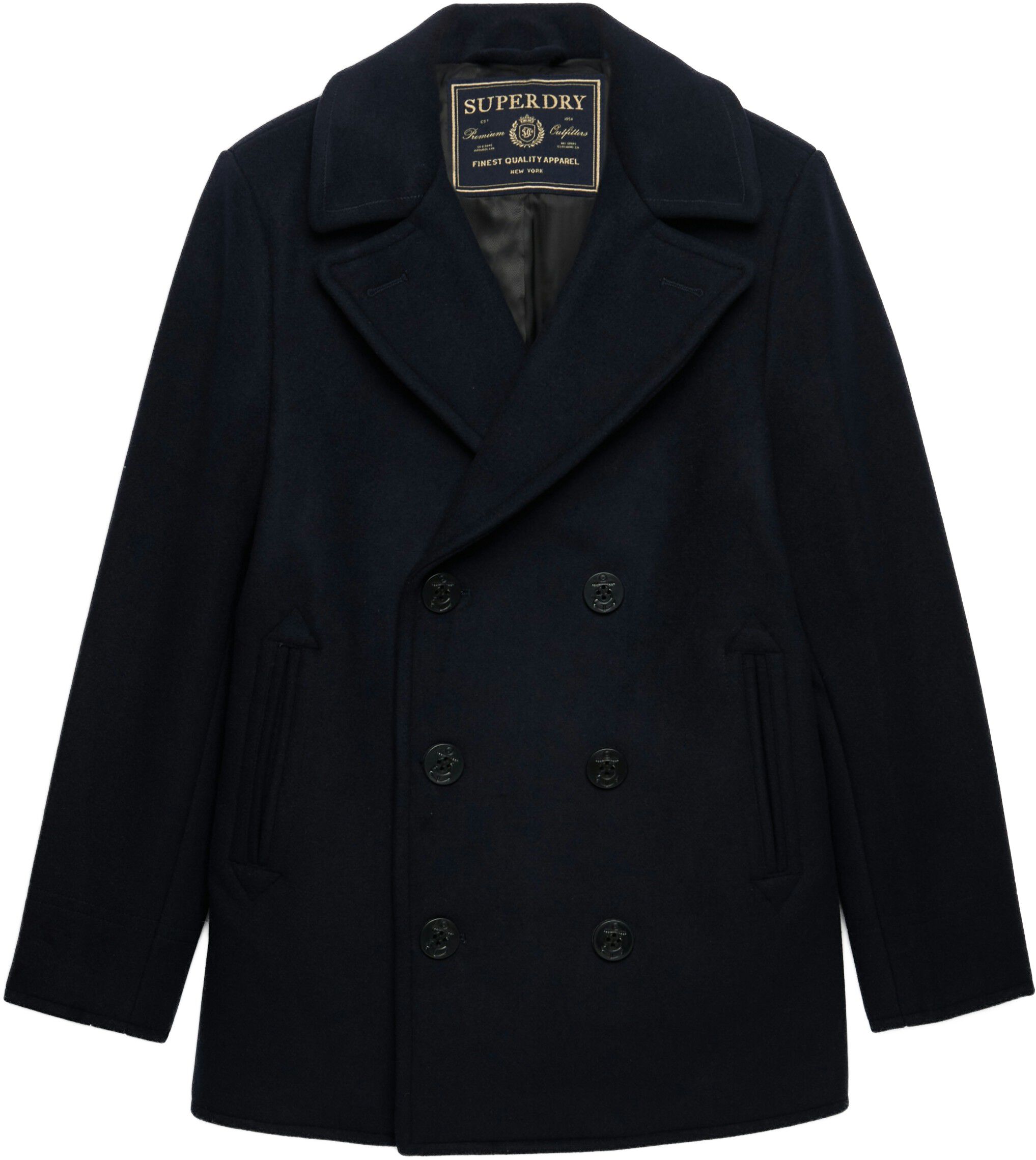 MERCHANT WOOL BLEND PEA COAT