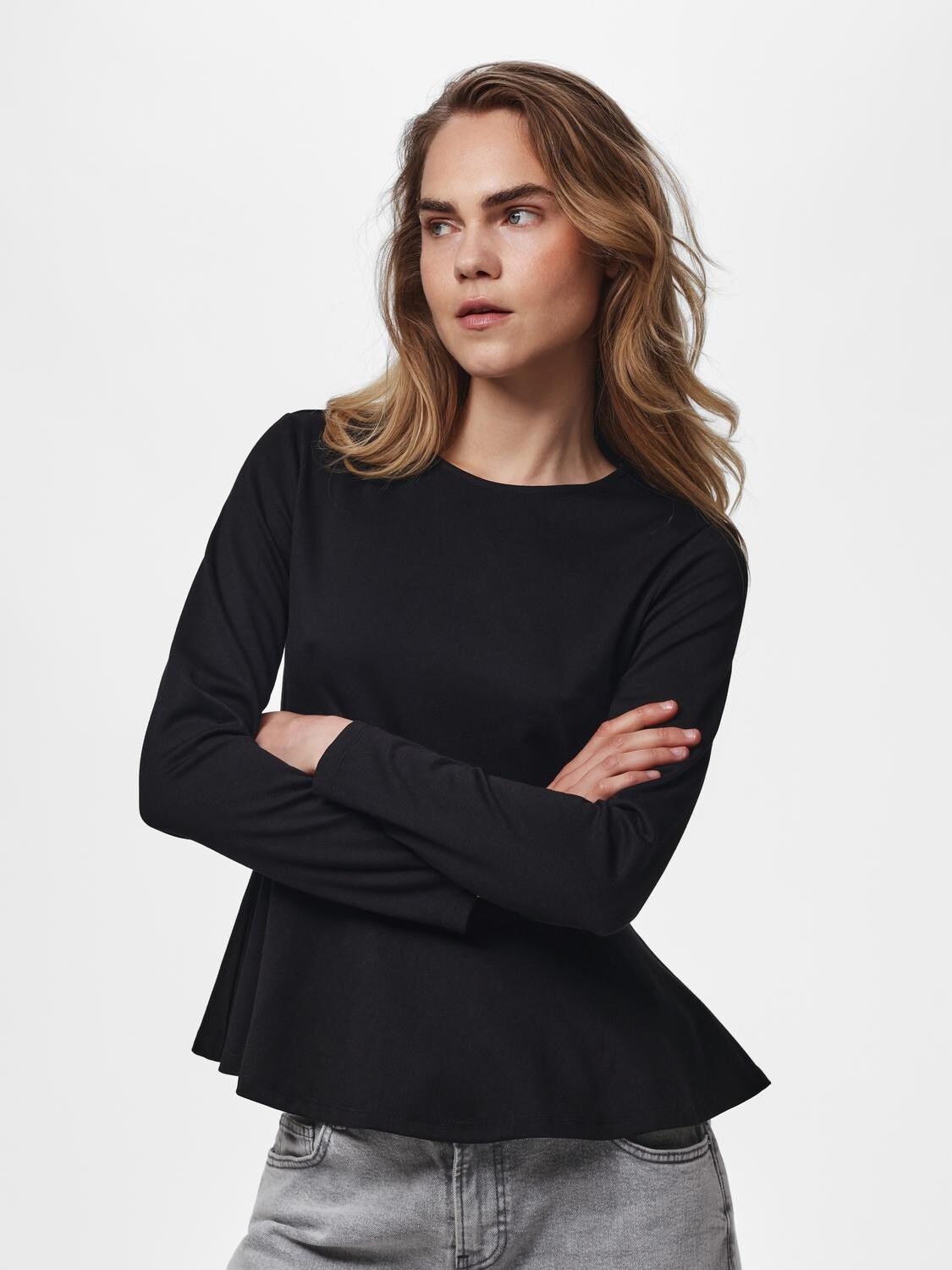 Pcalisa Ls Peplum Top Jrs Noos Bc