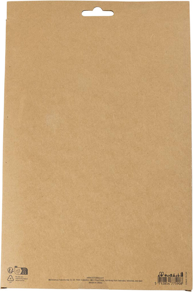 Crepepapir, ark 25x60 cm, Str&aelig;k/crepe: 180%, 105 g, natur, 8