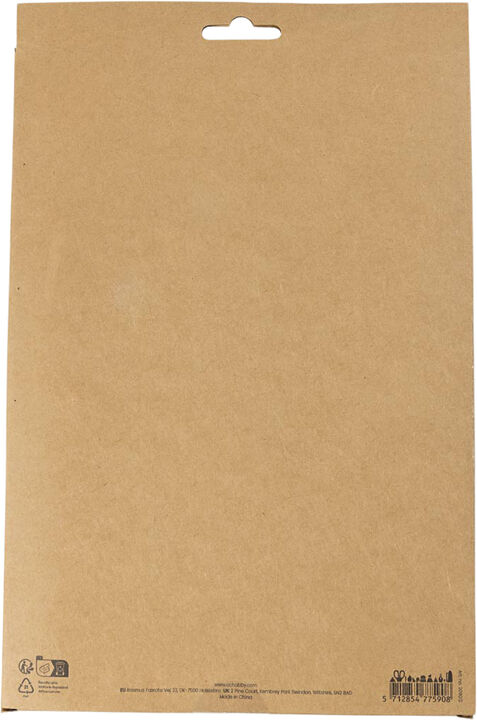 Crepepapir, ark 25x60 cm, Stræk/crepe: 180%, 105 g, natur, 8