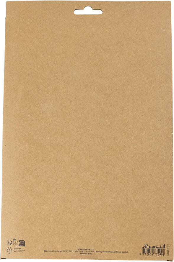 Crepepapir, ark 25x60 cm, Stræk/crepe: 180%, 105 g, natur, 8