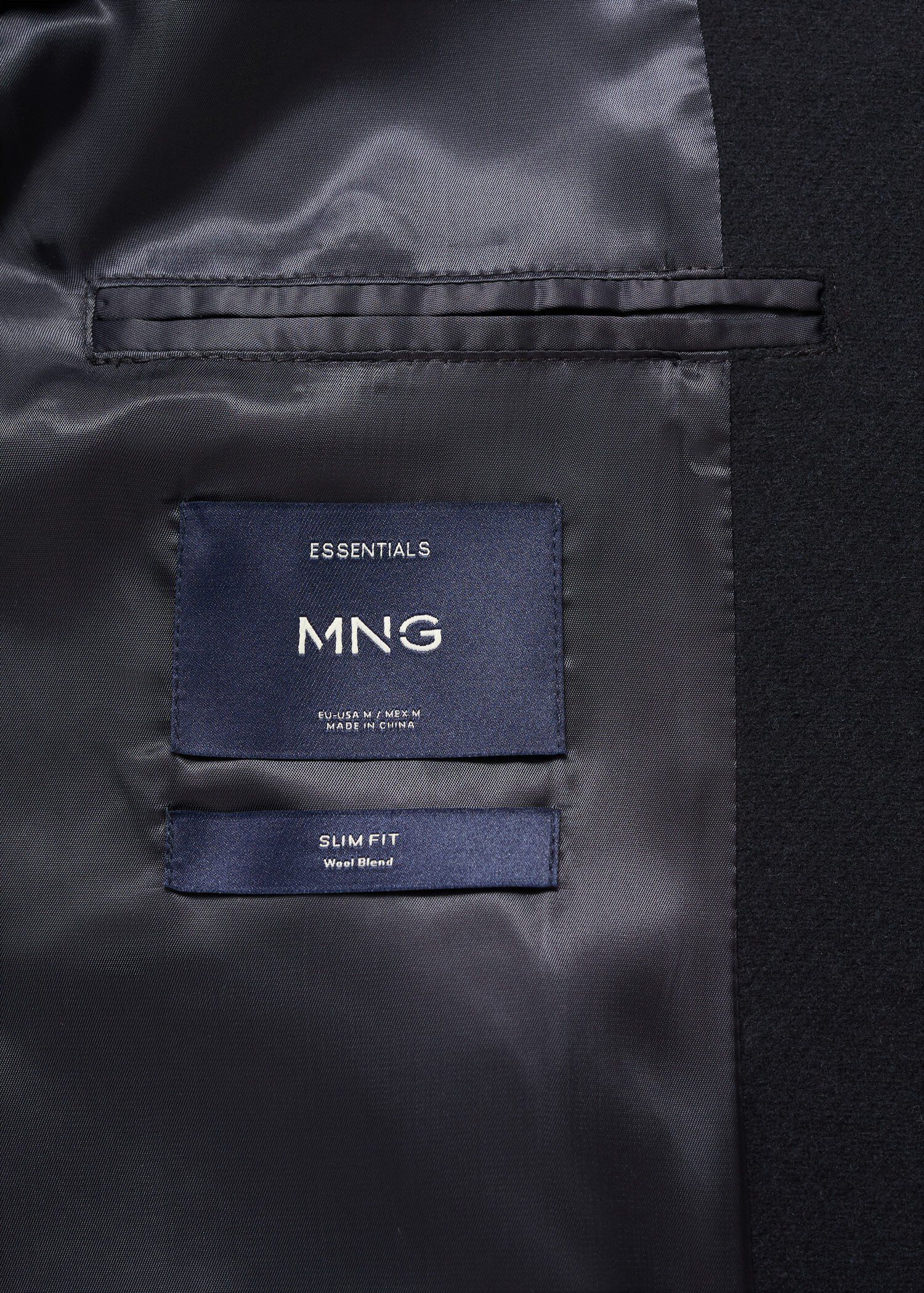 Wool funnel neck coat