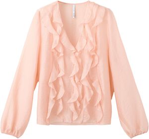 Ruffled lyocell blouse